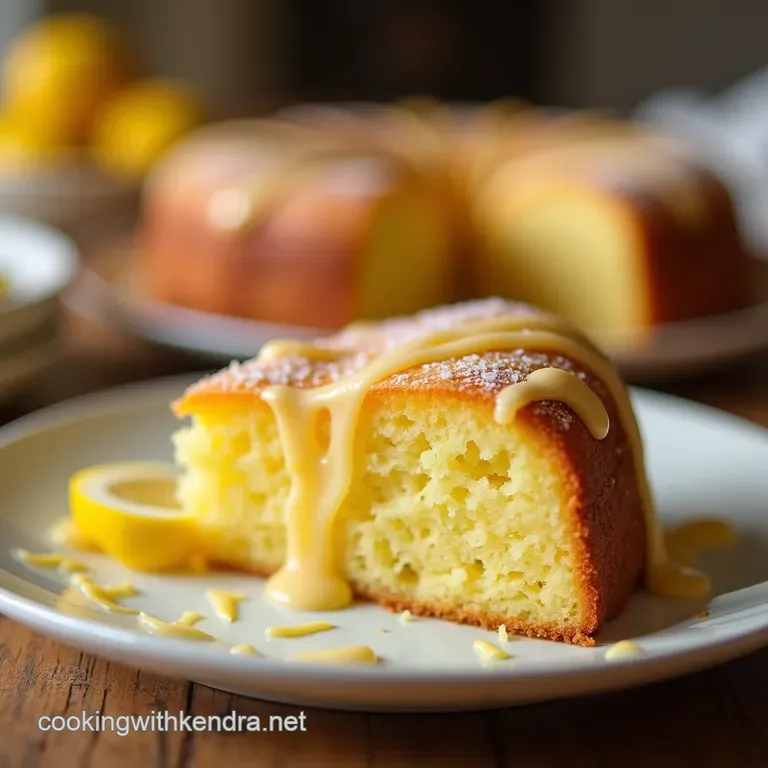 The Sparkling Secret Classic 7Up Lemon Drizzle Cake presentation