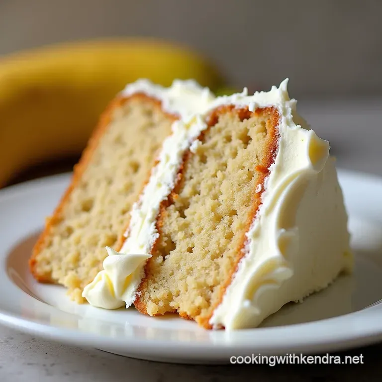 Properly Moist Banana Cake with Heavenly Vanilla Buttercream