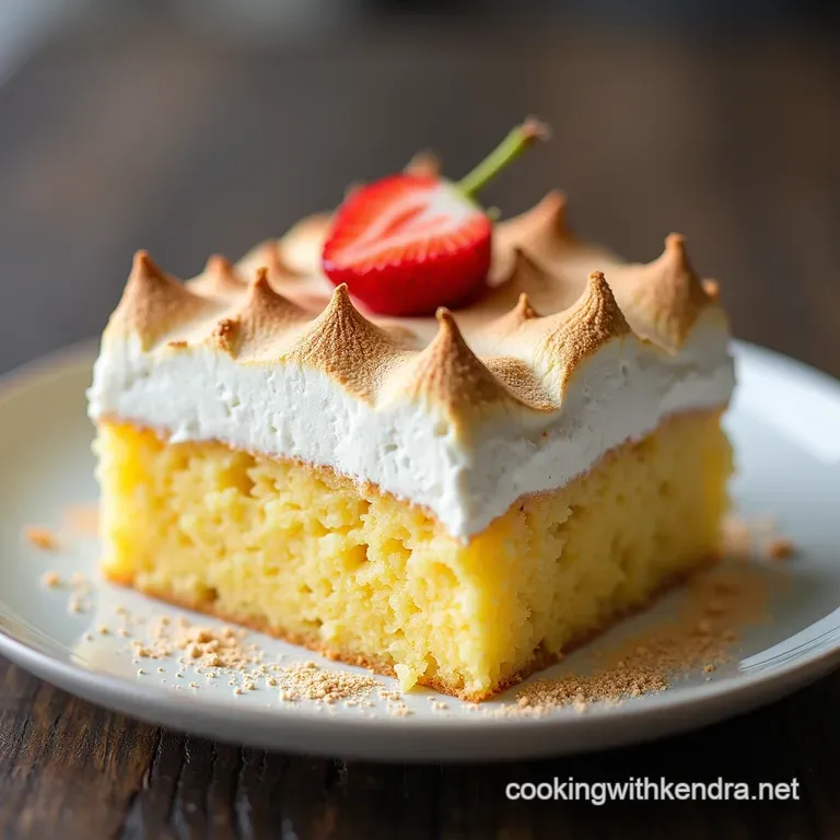 The Drenched Delight Authentic Moist Tres Leches Cake with Toasted Meringue Topping
