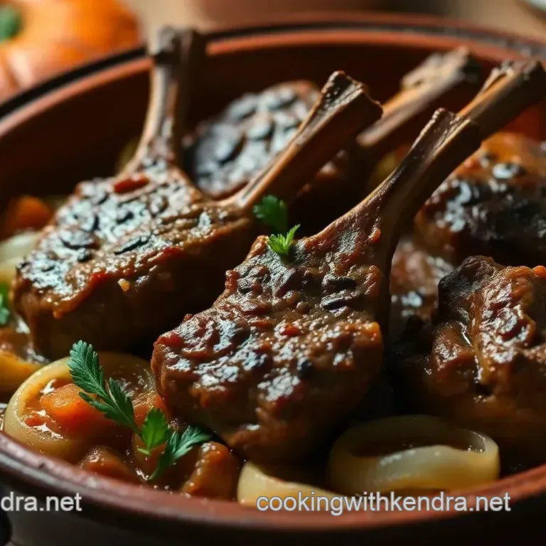 Moroccan Lamb Chops Cooked in a Tajine