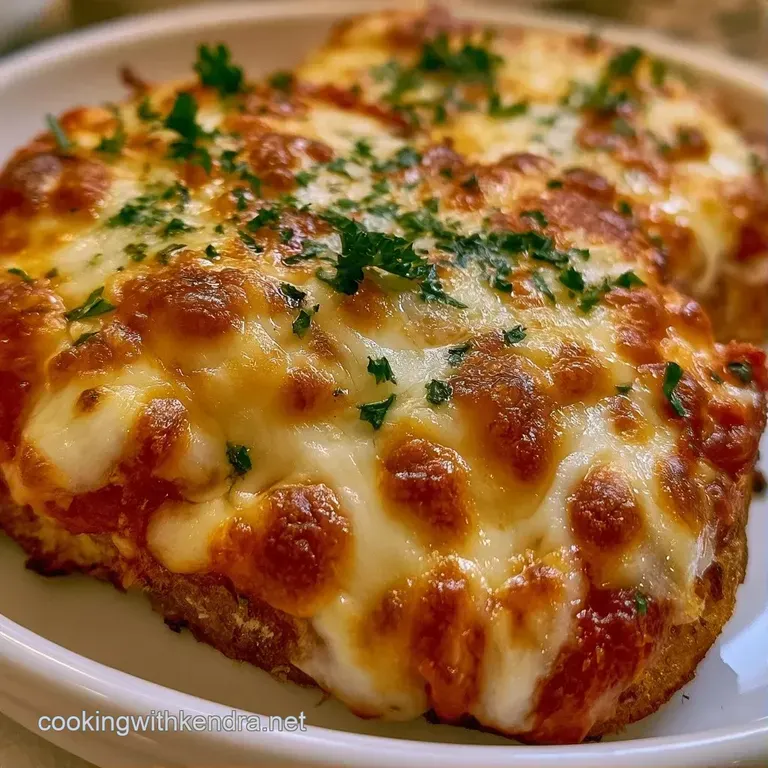 Sliced thin-crust cheesy bread served on a slate platter with fresh basil leaves and a side of red marinara sauce.
