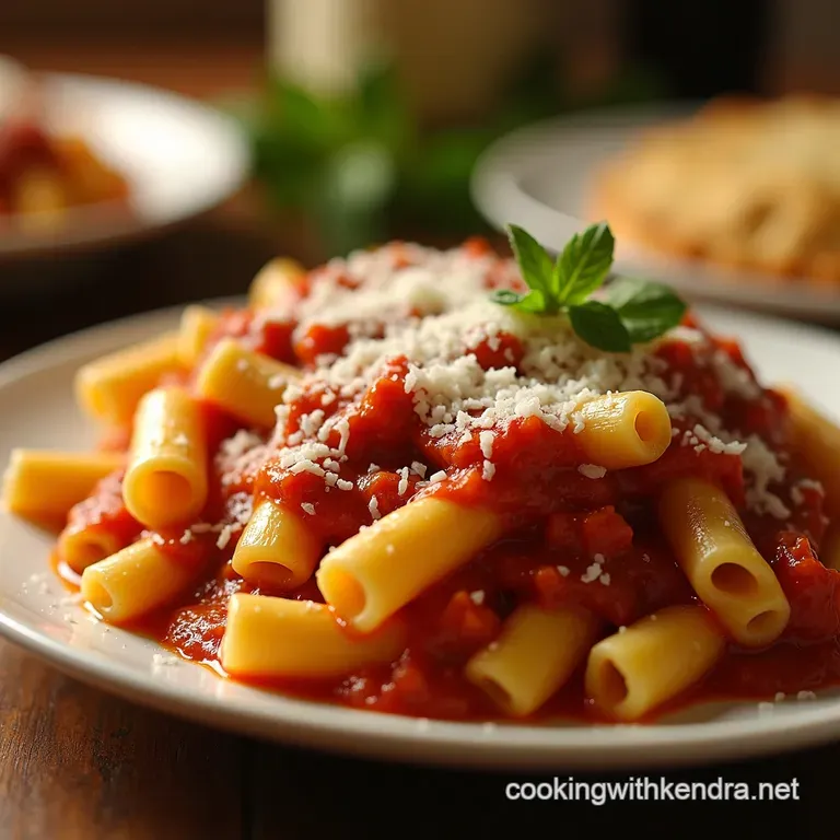 Nanas Famous but Easy Baked Ziti presentation