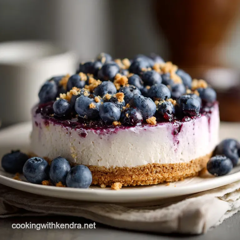 No Bake Blueberry Cheesecake: the Effortless Ultra-Creamy Crowd-Pleaser presentation