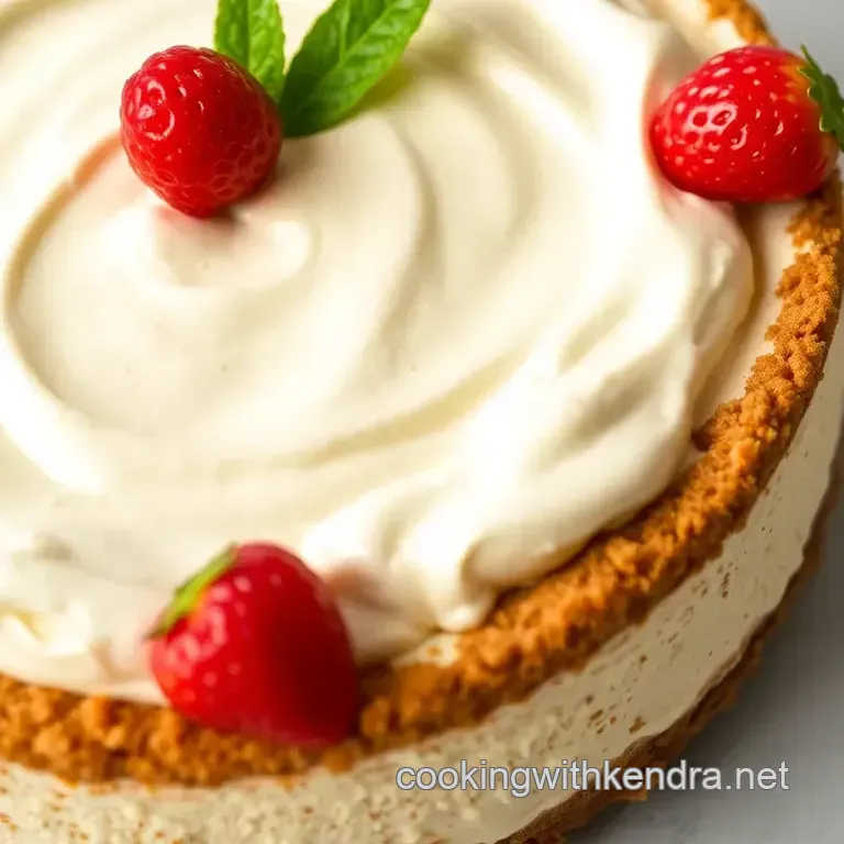 Luscious No-Bake Cheesecake with Creamy Filling presentation