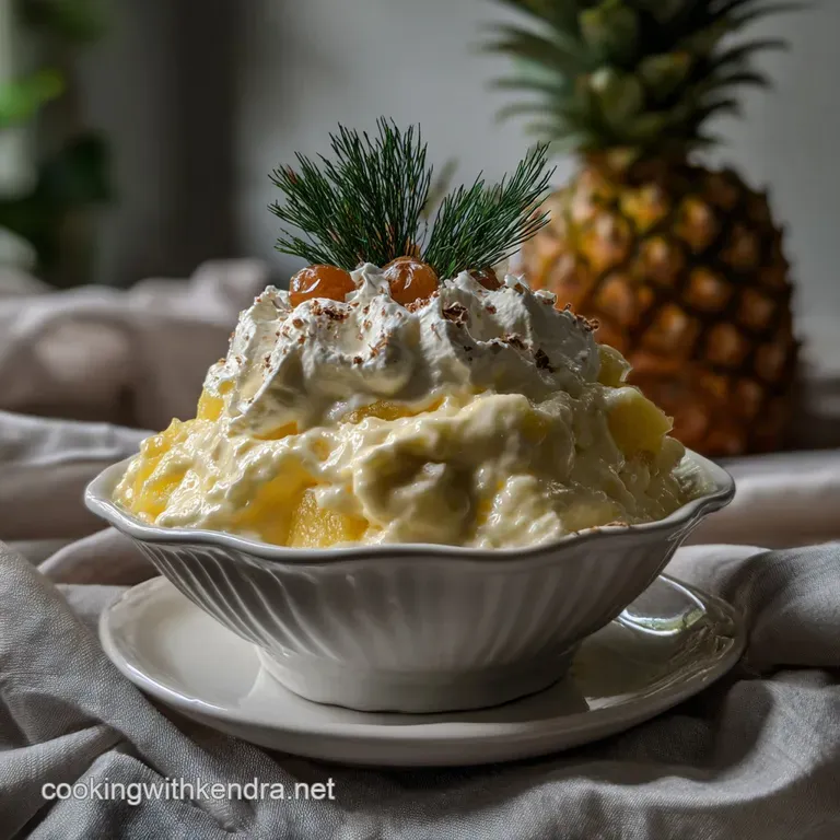 The Best No Bake Pineapple Cream Dessert Recipe presentation