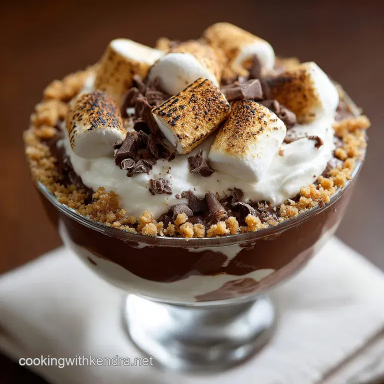 Smores Mousse Campfire Comfort Silky Dark Chocolate Dessert presentation