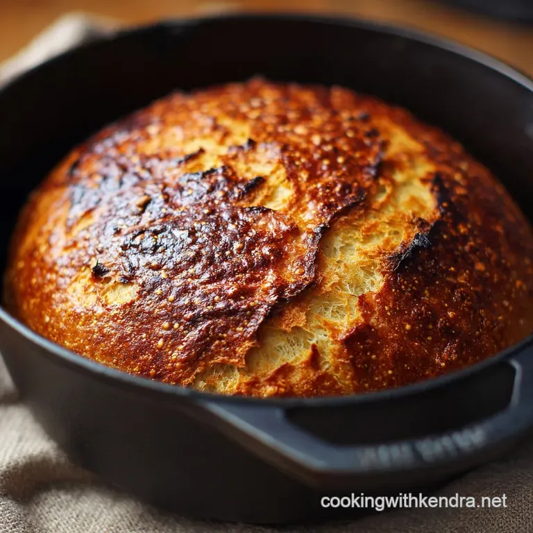 No Knead Gluten Free Bread: the Rustic Dutch Oven Cracking Loaf presentation