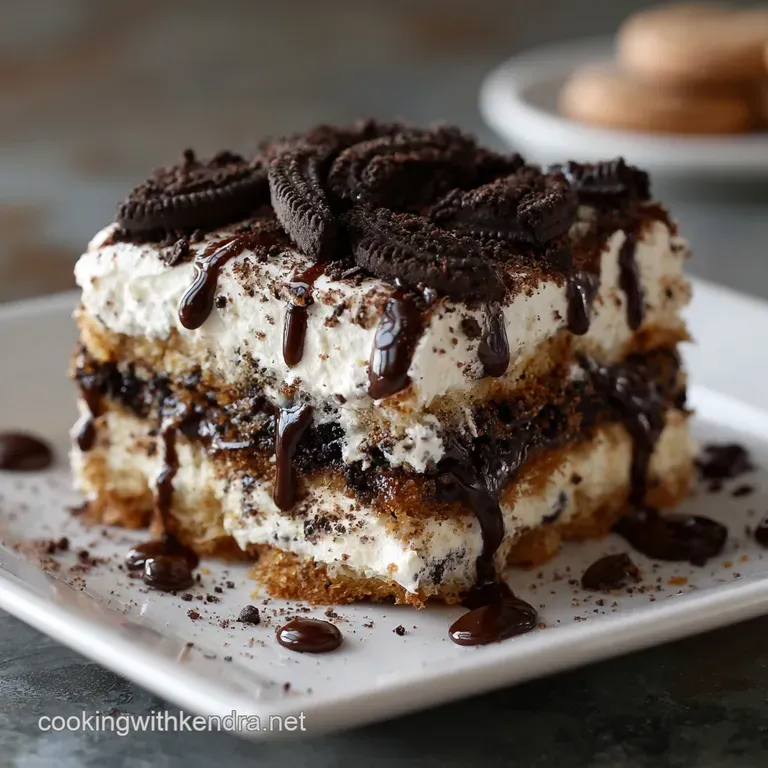 The Cookie Monsters Dream Nobake Blue Velvet Layered Dessert presentation