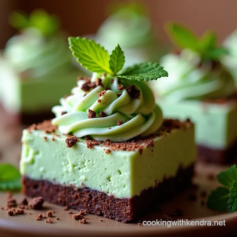 Nobake Mint Chocolate Dream Icebox Cake presentation