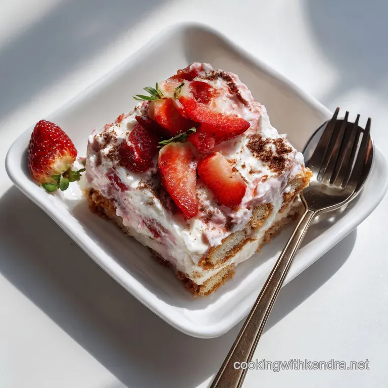 Nobake Strawberry Tiramisu Dessert the Ultimate Easy Summer Delight presentation
