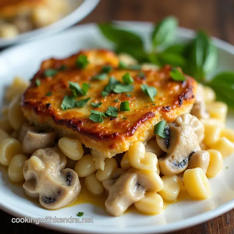 NoFuss Keto Comfort Creamy Garlic Mushroom Chicken Bake