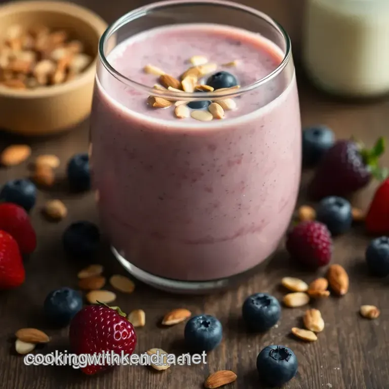 Nuts & Berries Power Smoothie: A Creamy Nutty Berry Boost presentation