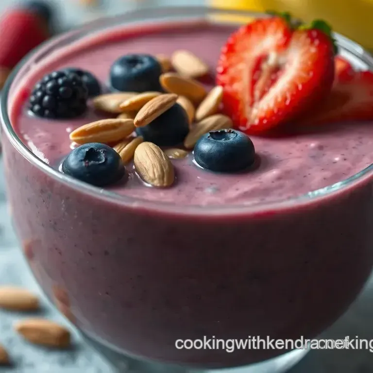 Nuts & Berries Power Smoothie: A Creamy Nutty Berry Boost
