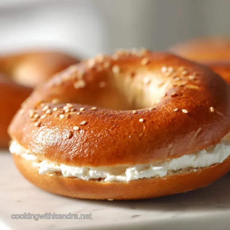 Bagel and Cream Cheese: Traditional Nyc Style Recipe presentation