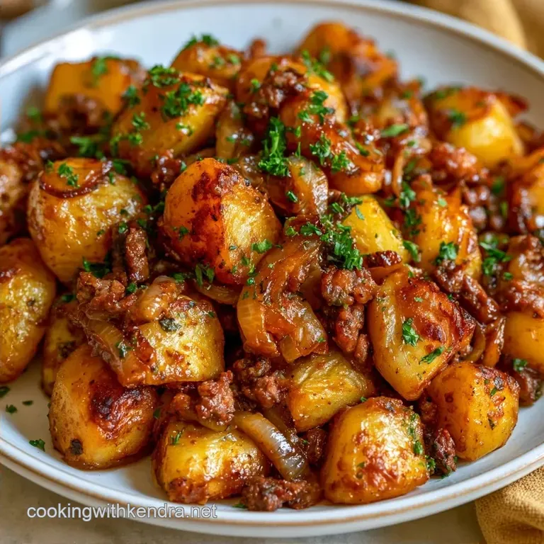 Old Fashioned Hamburger Hash: Golden Brown