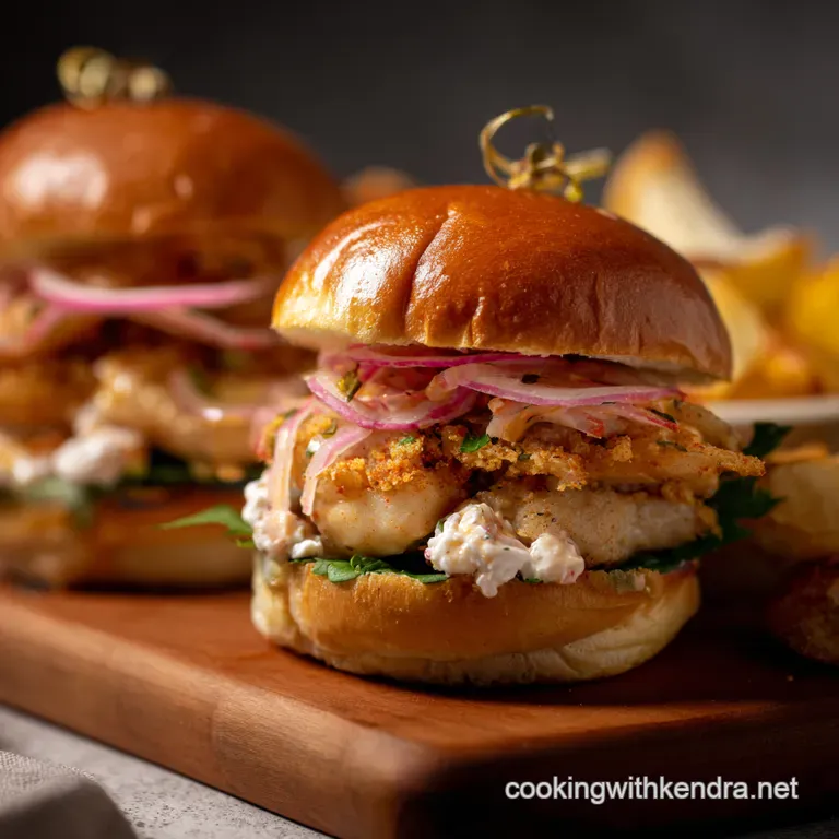 Olivers Bang Bang Chicken Sliders presentation
