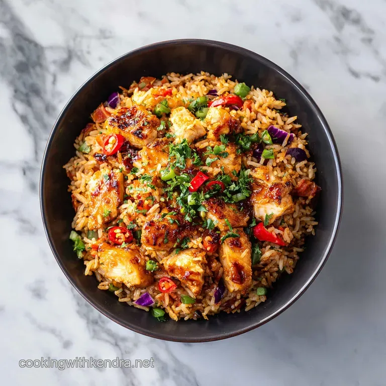 One-Pan Honey BBQ Chicken Rice: Fluffy and Tender