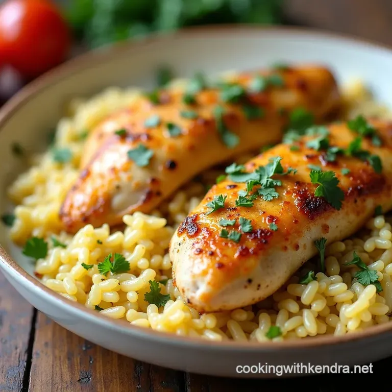 OnePan Lemon Herb Oven Baked Chicken and Rice