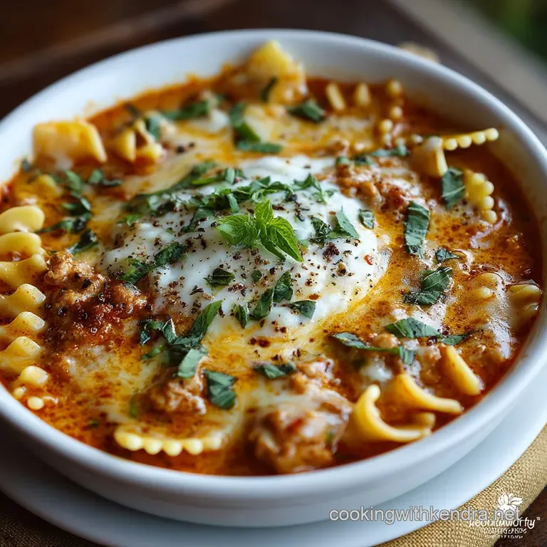 The Ultimate Onepot Lasagna Soup a Taste of Italian Comfort presentation