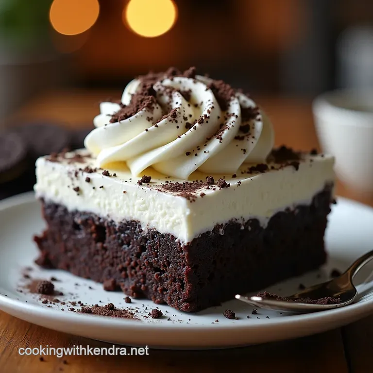 The Ultimate Black White Blitz Decadent Oreo Pudding Poke Cake presentation