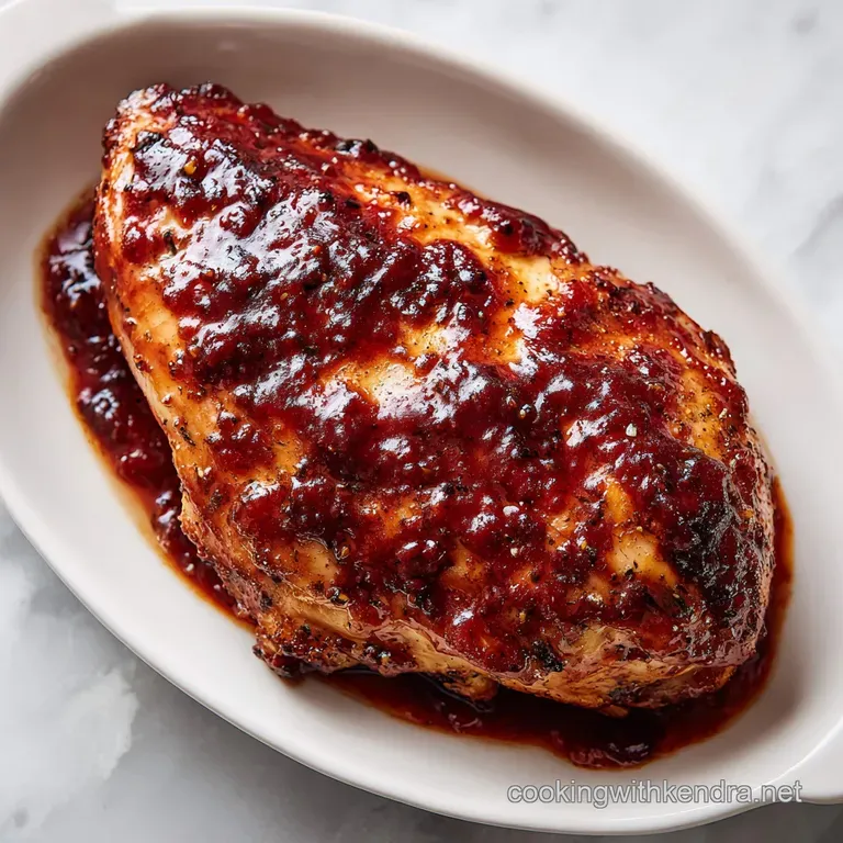 Plated BBQ chicken: tender, glistening pieces on a bed of bright green salad, drizzled with extra sauce, inviting and flav...