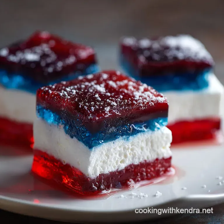 Patriotic Jello Marshmallows the Ultimate Red White and Blue Confection presentation