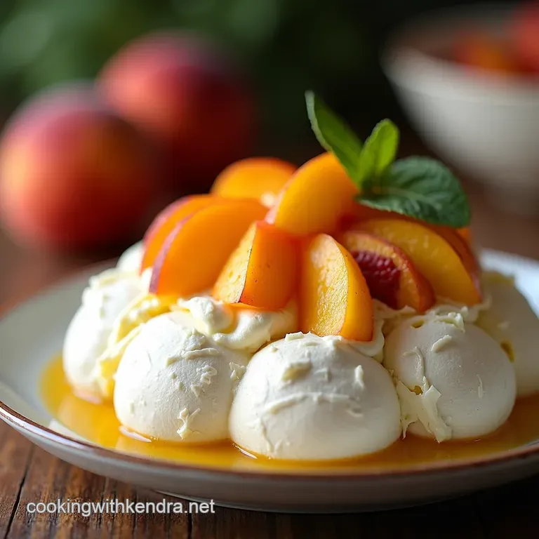 Peach Perfect Pavlova presentation