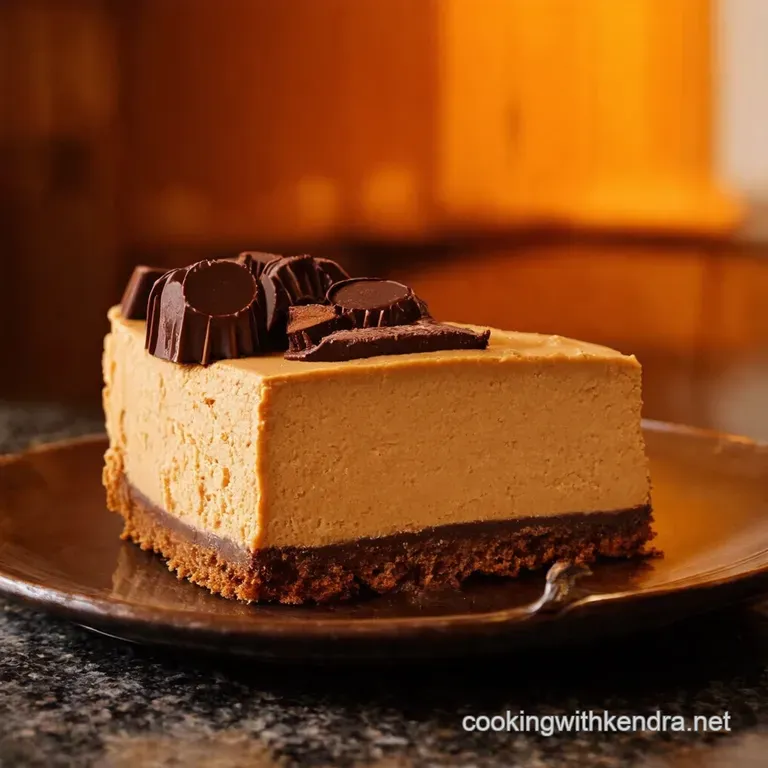 Peanut Butter Cup Dream Cheesecake presentation