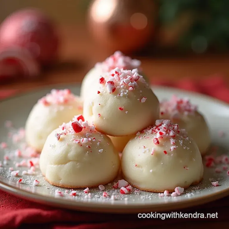 Peppermint Candy Cane Snowballs a Winter Wonderland Cookie presentation