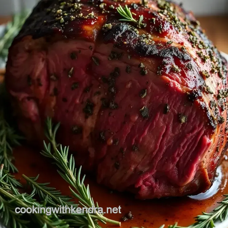 Perfect Oven-Roasted Prime Rib with Herb Crust presentation