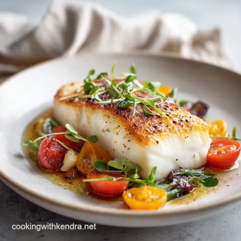 Halibut: Perfect Pan-Seared with Lemon-Caper Butter presentation