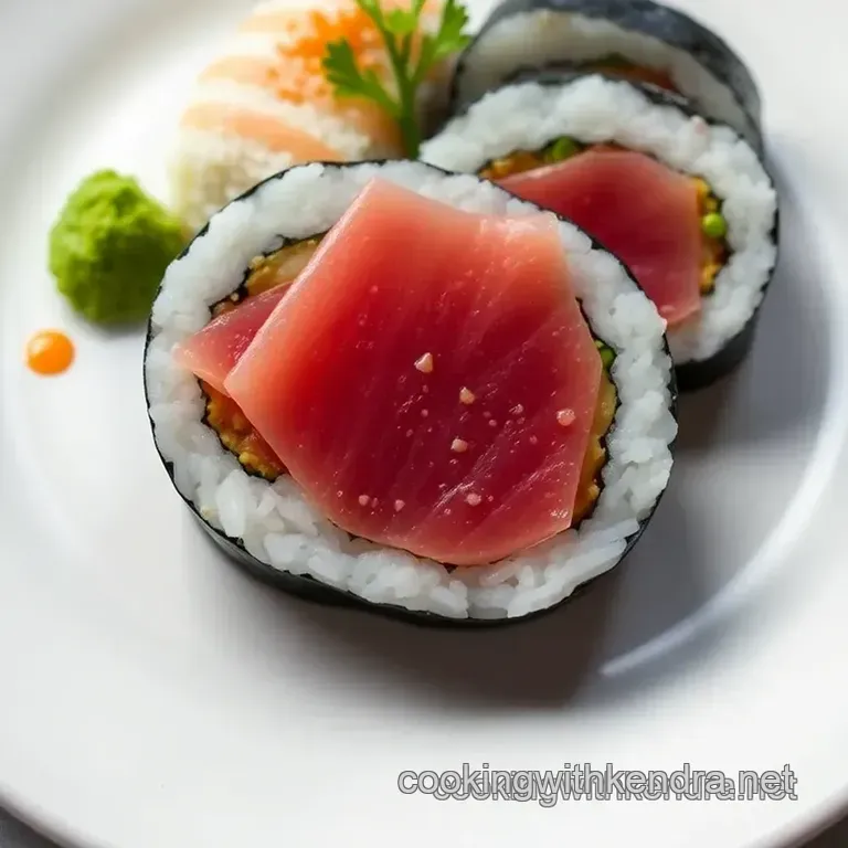 Perfect Tekka Maki: The Classic Tuna Roll presentation