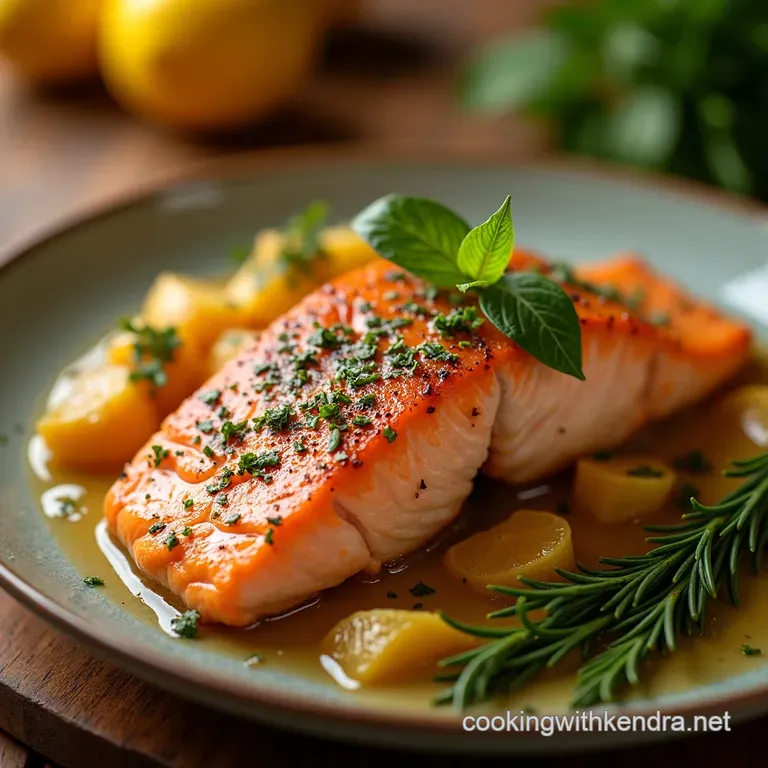 Perfectly Baked Lemonherb Salmon presentation