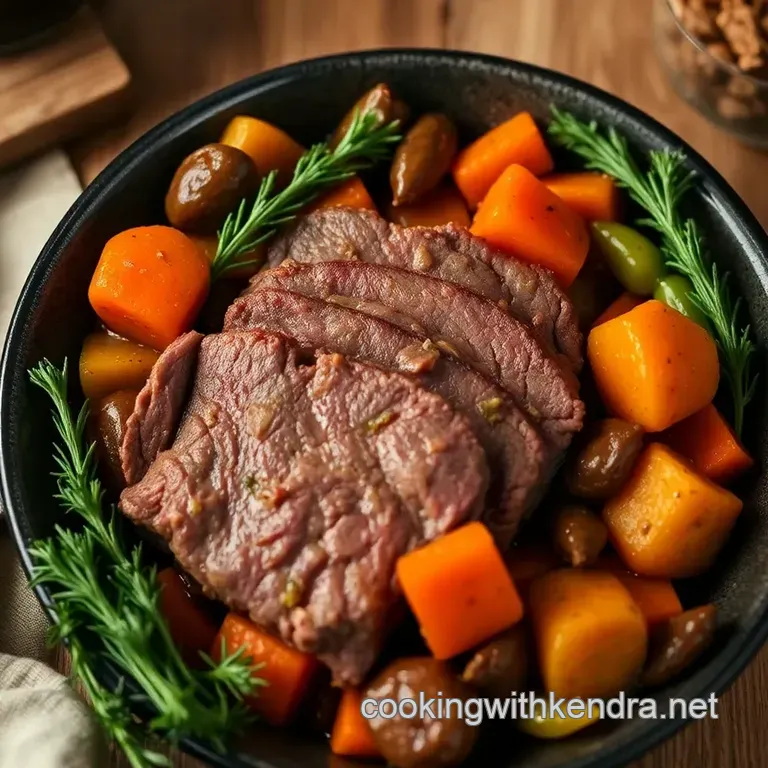 Perfectly Braised Silverside of Beef presentation