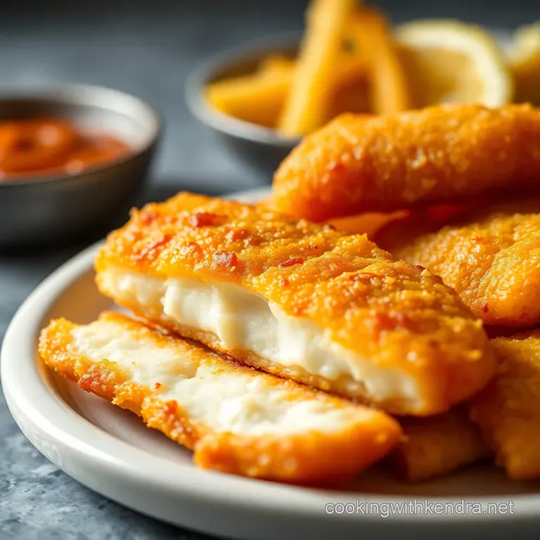 Perfectly Golden Fried Fish: Crispy Flaky and Delicious! presentation