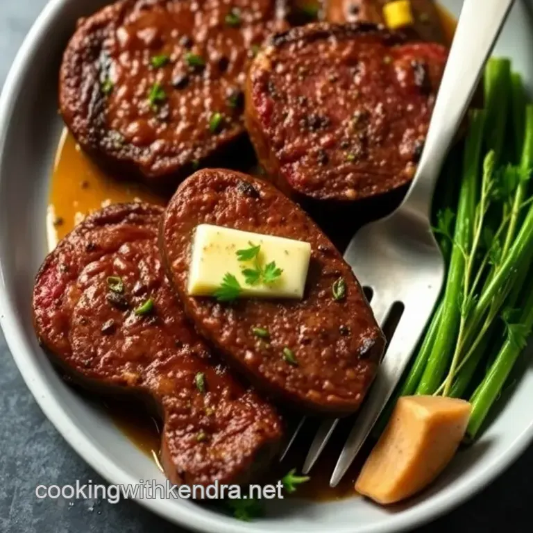 Perfectly Pan-Seared Mock Tender Steak with Garlic Herb Butter presentation