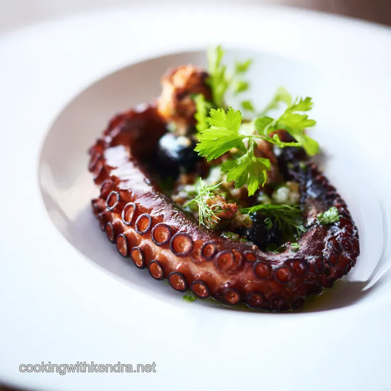 Perfectly Poached Octopus with Lemon-Herb Potatoes presentation