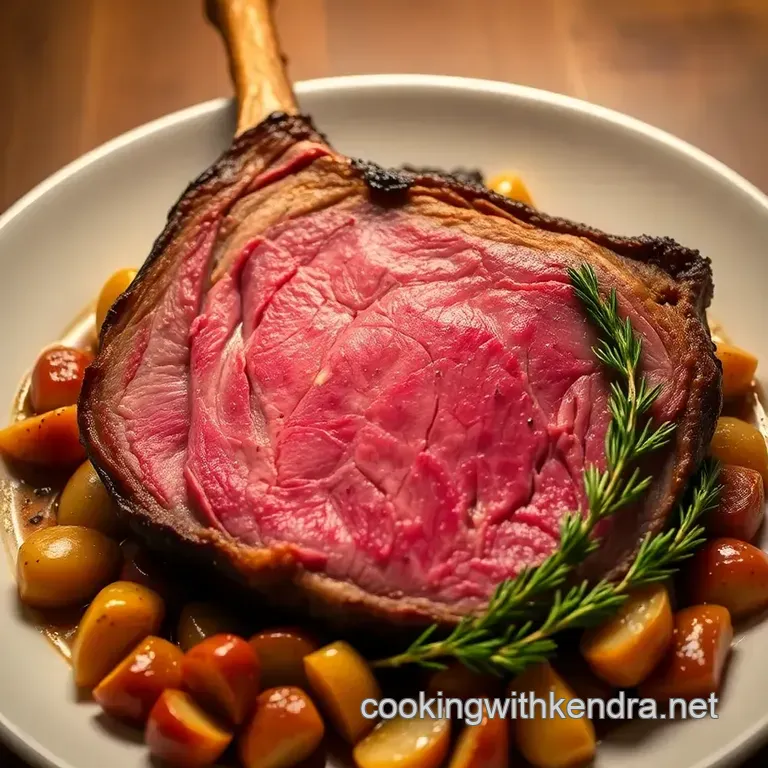 Perfectly Roasted Prime Rib: A Festive Delight presentation