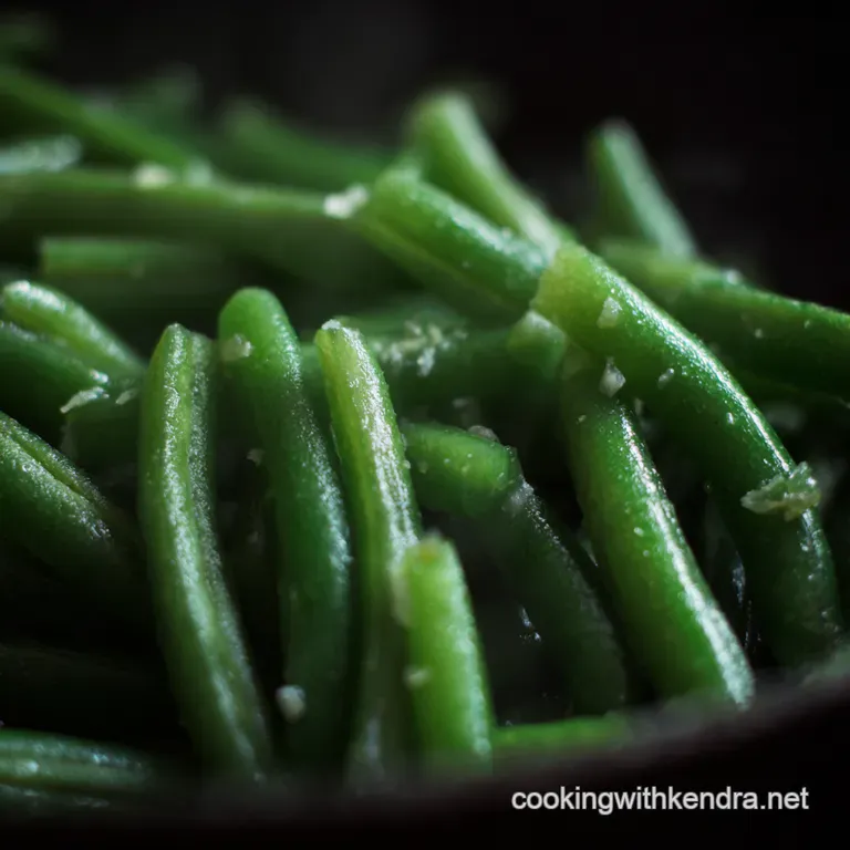 Perfectly Steamed Green Beans with Lemon &amp Garlic presentation