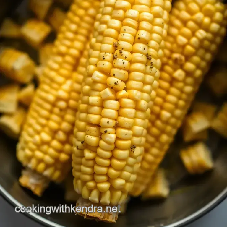 Perfectly Steamed Sweet Corn presentation