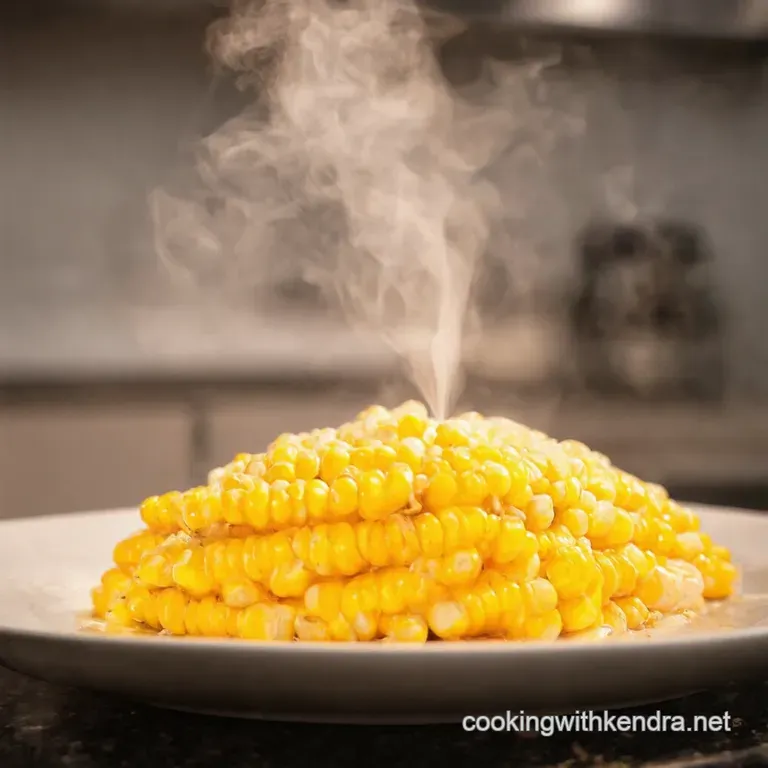 Perfectly Steamed Sweetcorn on the Cob presentation