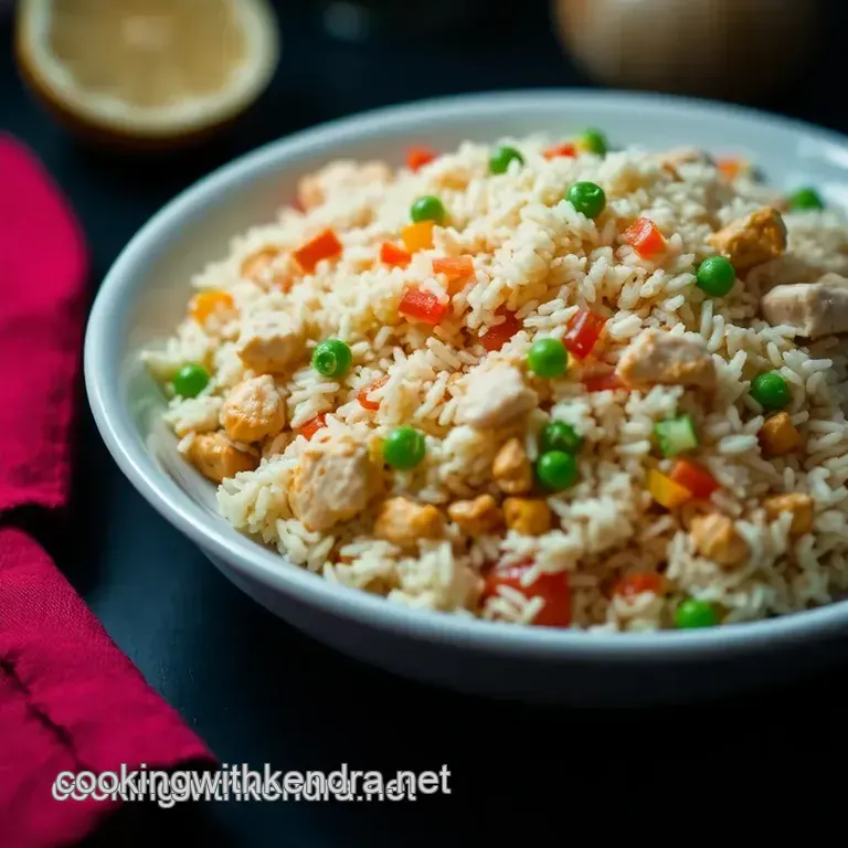 Peruvian Chicken Chaufa: a Flavorful Fried Rice Delight presentation