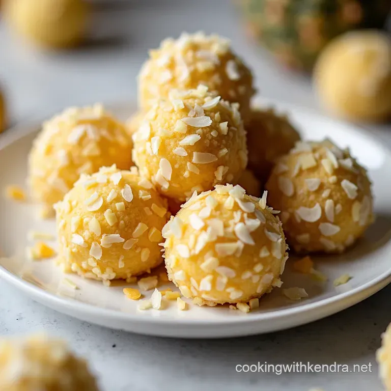 Pineapple Coconut Bliss Bites NoBake Tropical Treats