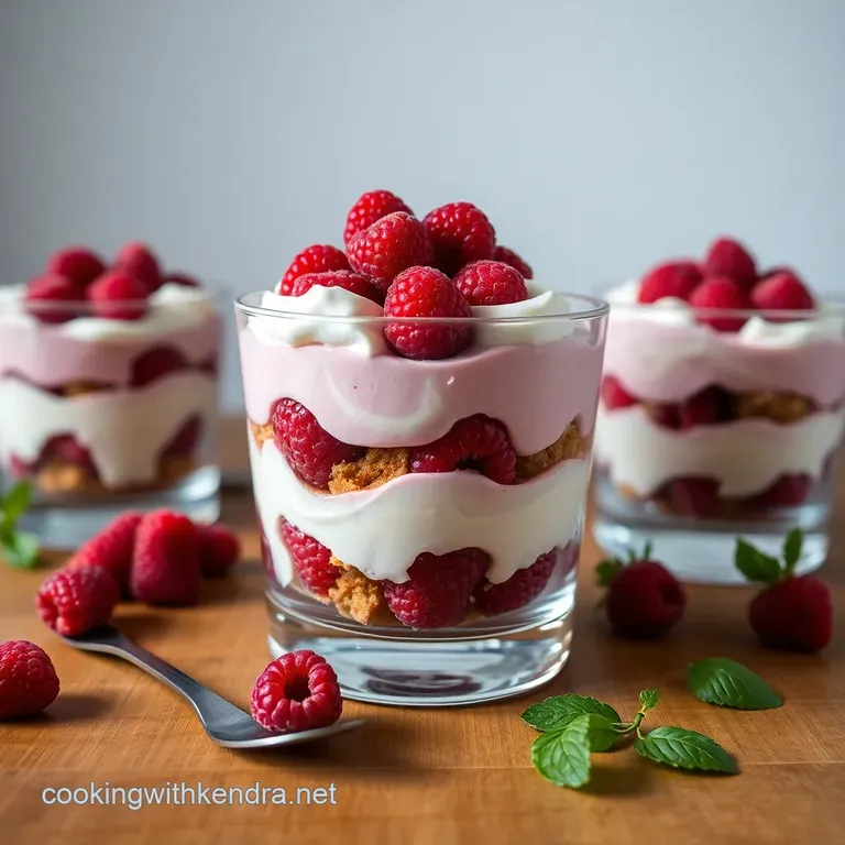 Pink Gin & Raspberry Ripple Trifle presentation