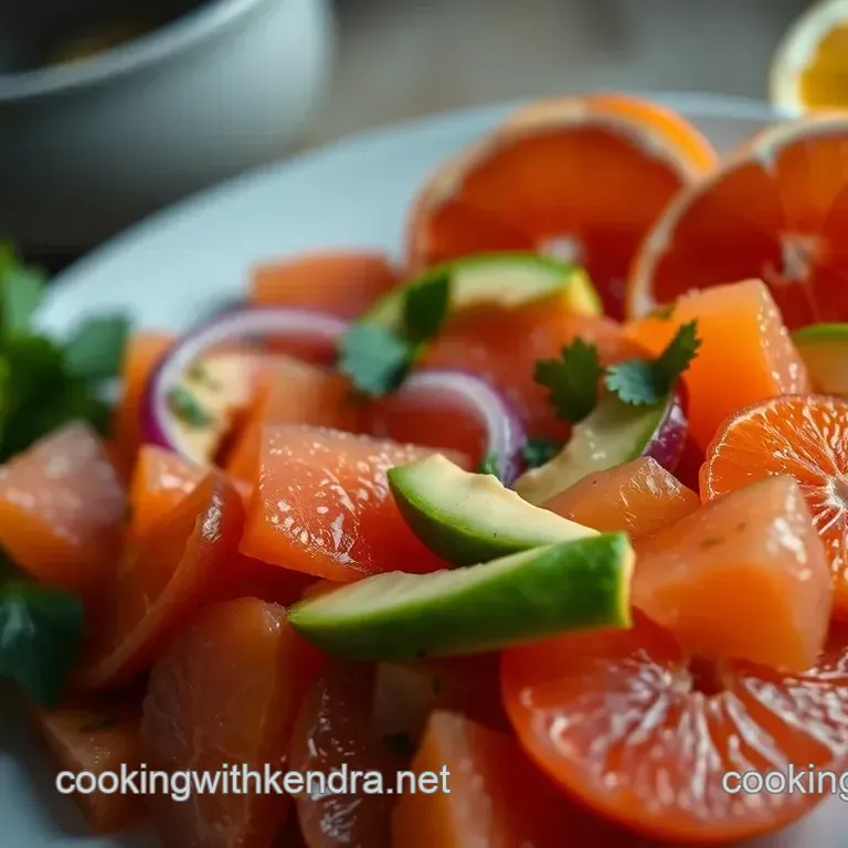 Easy Pink Orange Citrus Salad with Honey Ginger Dressing