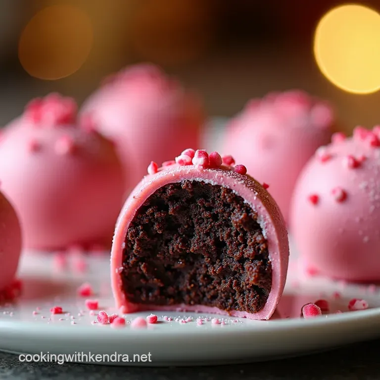 Pink Oreo Truffle Bliss a Valentines Day Delight presentation