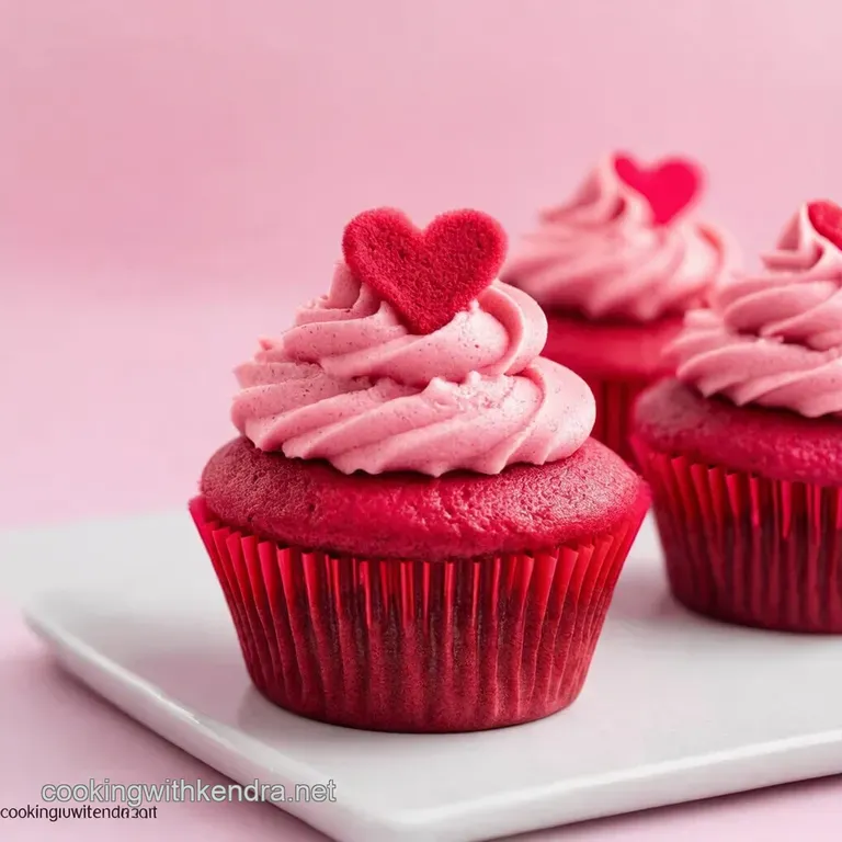 Pink Velvet Valentine Cupcakes