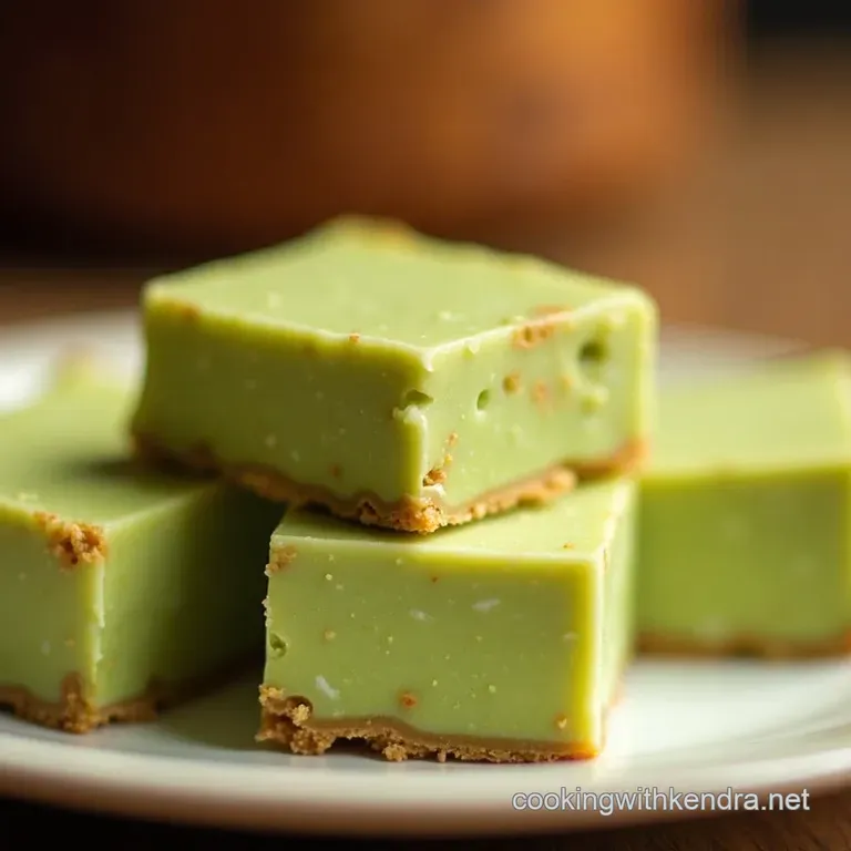 Pistachio Dream Swirl Fudge presentation