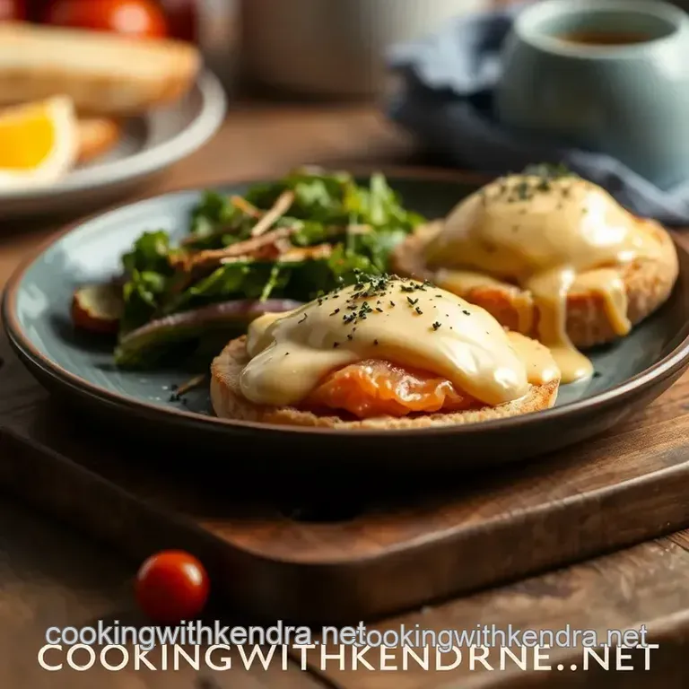 Poached Smoked Salmon Benedict Delight presentation
