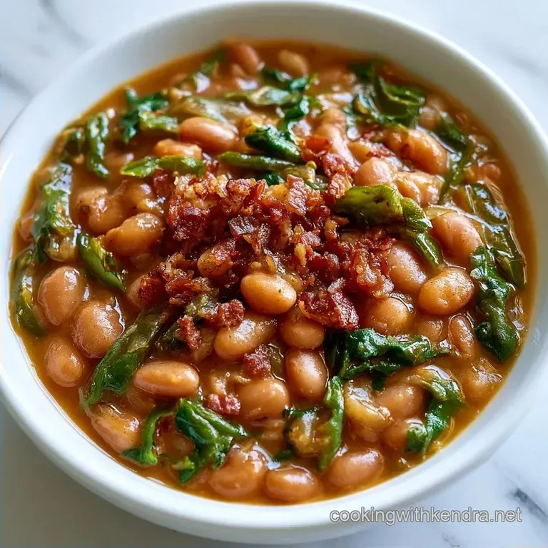 Roasted Poblano Pinto Beans with Bacon